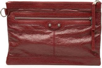 Balenciaga Pre-owned Balenciaga Lambskin Motocross Classic Clip M Clutch Ladies HVX9QJG3UQC3MJ90