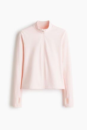 H&M Zip-through Sports Jacket With Softmove in Powder Pink at Nordstrom, Size Xx-Large