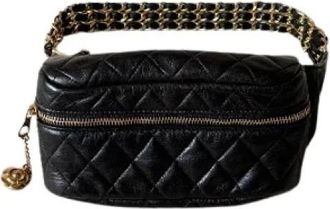 Chanel Pre-owned Fanny Pack - Dames - Vintage Heuptassen - Zwart - ONE Size - Katoen - Vintage