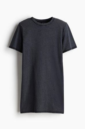 H&M T-Shirt-Kleid mit Schulterpolstern - Schwarz