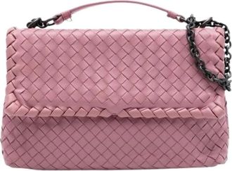 Bottega Veneta Pre-owned Handbags, female, Pink, Size: ONE SIZE Pre-owned Olimpia Shoulder Bag