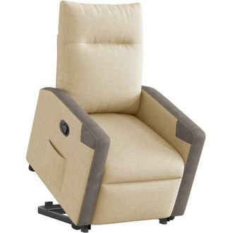 vidaXL Vidaxl - Sill&oacute;n Reclinable Elevable De Tela Color Crema
