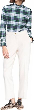 Vilagallo Tiffany Corduroy Striahgt Leg Trouser In Cream