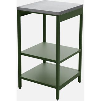 Sweeek Cocina De Exterior De Acero Con 2 Estantes, 49cm