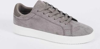 Brave Soul Sneakers in camoscio sintetico grigie con suola a contrasto-Grigio