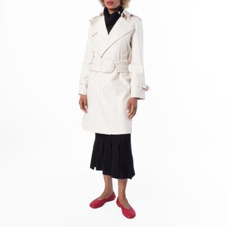 Burberry Lightweight Mid-Length Trench Coat, Brand Size 10 ( US Size 8 )