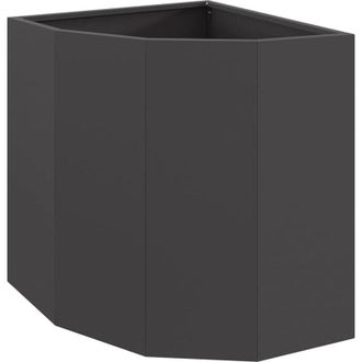 vidaXL Macetero de Esquina Negro 45 x 45 x 50 cm Acero vidaXL