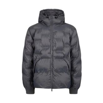 Iceberg Nylon Jas met Allover Logo - Heren - Winterjassen - Grijs - 2XL - Nylon - Jassen