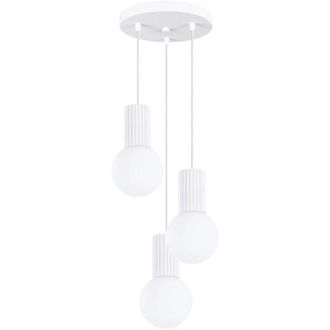 Wonderlamp L&aacute;mpara Colgante Mido Blanco, 3 Luces
