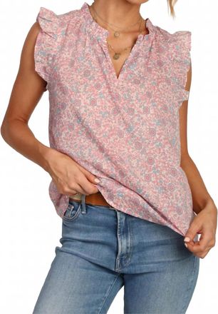 Dylan Milly V-Neck Top In Pink