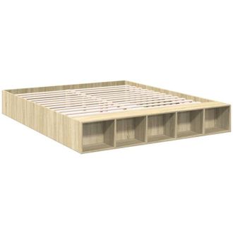 vidaXL Bed Frame without Mattress Sonoma Oak 180x200 cm Super King vidaXL