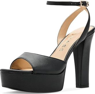 Guess Hitten Womens Sandals Black Leather : 8.5 M, Suede