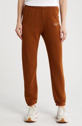 Spiritual Gangster Love Script Luna Sweatpants in Dune at Nordstrom Rack, Size Large