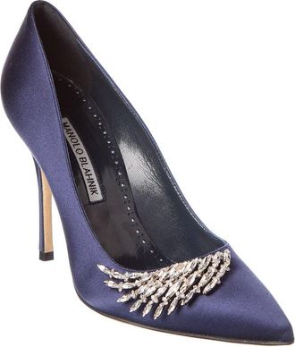 Manolo Blahnik Pluma 105 Satin Pump