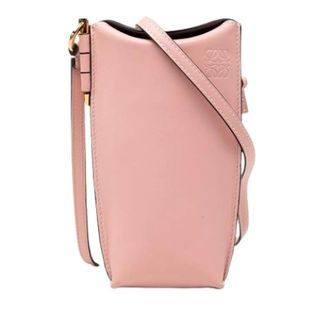 Loewe Pre-owned Cross Body Bags, female, Pink, Size: ONE SIZE Pre-owned Gate Pocket Crossbody Bag