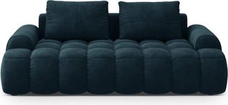 Cosmopolitan Design Sof&aacute; 3 plazas de terciopelo petr&oacute;leo oscuro