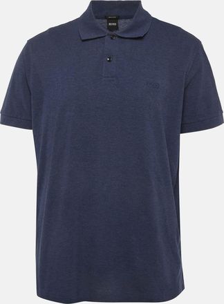 HUGO BOSS Boss By Hugo Boss Blue Pique Polo T-Shirt