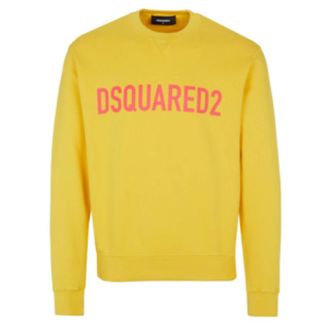 Dsquared2 Heren, Sweatshirts & Hoodies, Geel, Maat: L Katoen