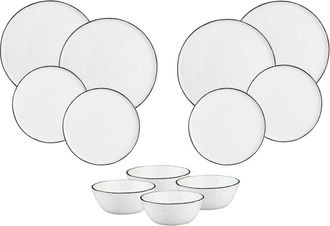 Björn Borg Juego de vajilla PURE - 12 piezas - Blanco nieve