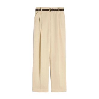 Max Mara Wide Trousers, female, Beige, Size: XS Mstsumero Pants