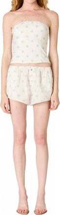 Nia Esperanza Strapless Top In Sky