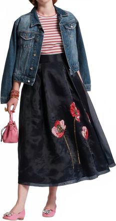 Frances Valentine Shea Maxi Skirt In Blue