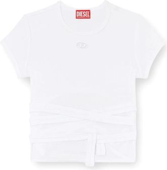 Diesel T-Bunny-Tail-S1 - Dames - T-shirts - Wit - M - Katoen - Tops