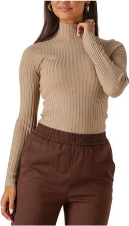 Liu Jo ECS Maglia Chiusa - Dames - Coltruien - Beige - XL - Polyester - Truien & Vesten