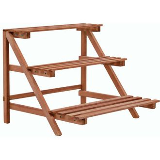 vidaXL Soporte De Plantas 3 Niveles De Madera De Cedro 48x45x40 Cm Vidaxl