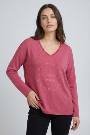 Zwillingsherz Sweatshirt ZWILLINGSHERZ, Damen, Gr. L/XL (L/XL), lila (beere), Sweatware, Obermaterial: 70% Baumwolle, 30% Polyacryl, unifarben, normal h&uuml;ftlang, V-A