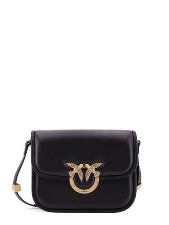 Pinko Love Box Leather Crossbody Bag-Donna