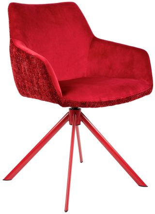 Global Interiors 360&deg; drehbarer Design Esszimmerstuhl Corazon - Rot