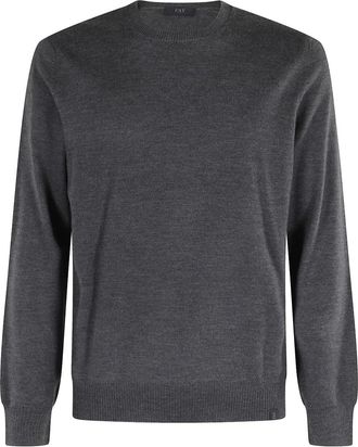 Fay Maglione con scollo rotondo - Grigio