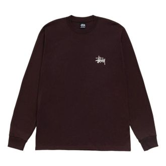 St&uuml;ssy Basic Stussy Long Sleeve T-Shirt Chocolate 1995000-CHOC