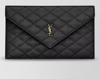 Saint Laurent paris leather clutch bag