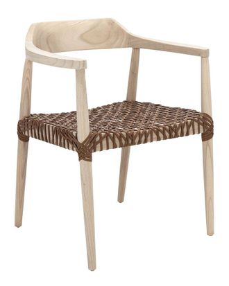 Safavieh Munro Leather Woven Accent Chair