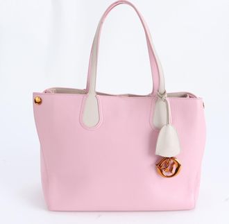 Dior Pink Leather Handbag Tote Bag (Pre-Owned)