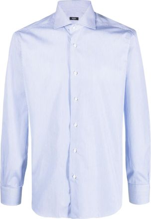 Barba button shirt - men - Cotton - 38 - Blue