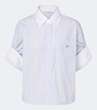 Acne Studios Striped cotton poplin shirt