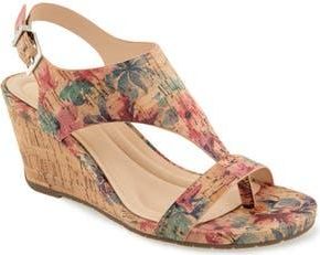Kenneth Cole Reaction Greatly Platform Wedge Sandal in Rose Multi Cork at Nordstrom Rack, Size 5.5