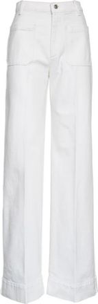 Victoria Beckham Wide Jeans - Dames - Loose Fit Jeans - Wit - W29 - Denim - Jeans
