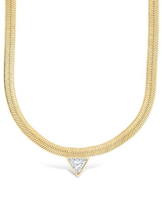 Sterling Forever 14K Plated Cz Ruth Necklace