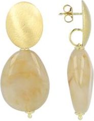 Lott. Gioielli Resin Squeezed Drop Earrings in Natural Mix in Amber at Nordstrom