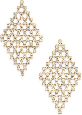 Nordstrom Rack Cubic Zirconia Kite Drop Earrings in Clear- Gold at Nordstrom Rack