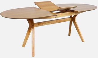 Sweeek Sweeek - Tavolo da pranzo allungabile, 6-8 persone e impiallacciato in rovere