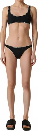 Nanushka Merve Bottoms In Black Cream