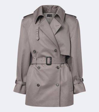 MUGLER Double-breasted cotton trench coat