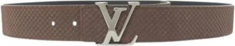 Louis Vuitton Pre-owned Belts, male, Brown, Size: ONE SIZE Pre-owned Vintage Leather Belt