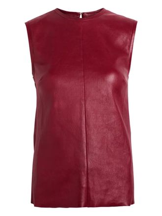 Stouls Miuccia sleeveless leather tank top - Red