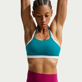 Nike Womens Zenvy Light-Support Padded Sports Bra in Blue | IX7279-372